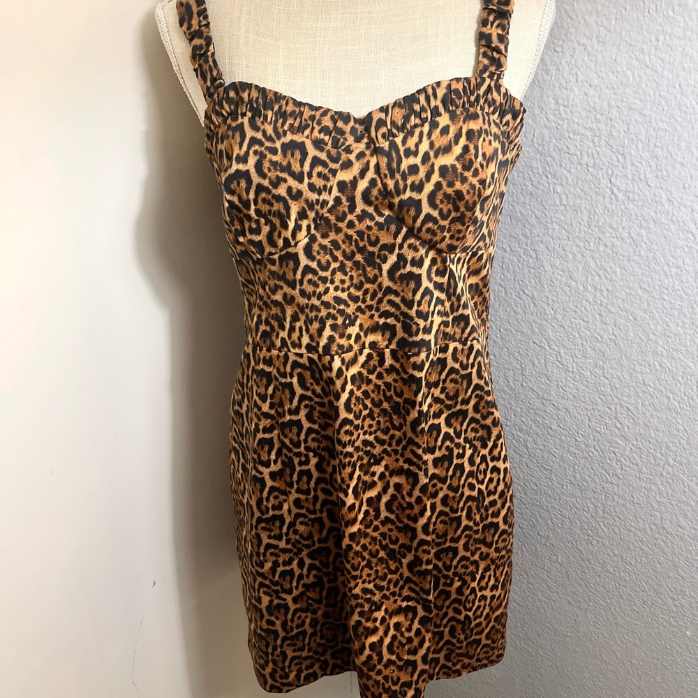 Zara womens Brown Animal Print Dress